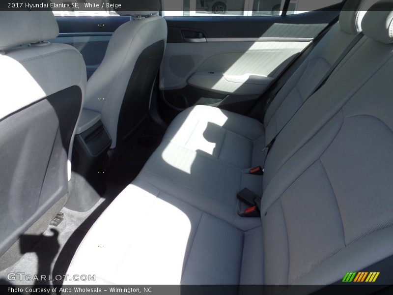 White / Beige 2017 Hyundai Elantra SE
