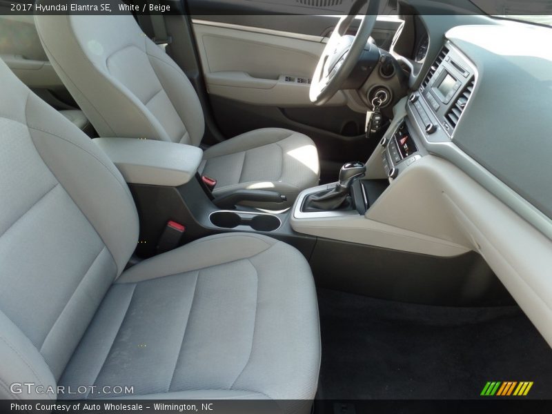 White / Beige 2017 Hyundai Elantra SE