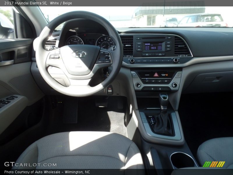 White / Beige 2017 Hyundai Elantra SE