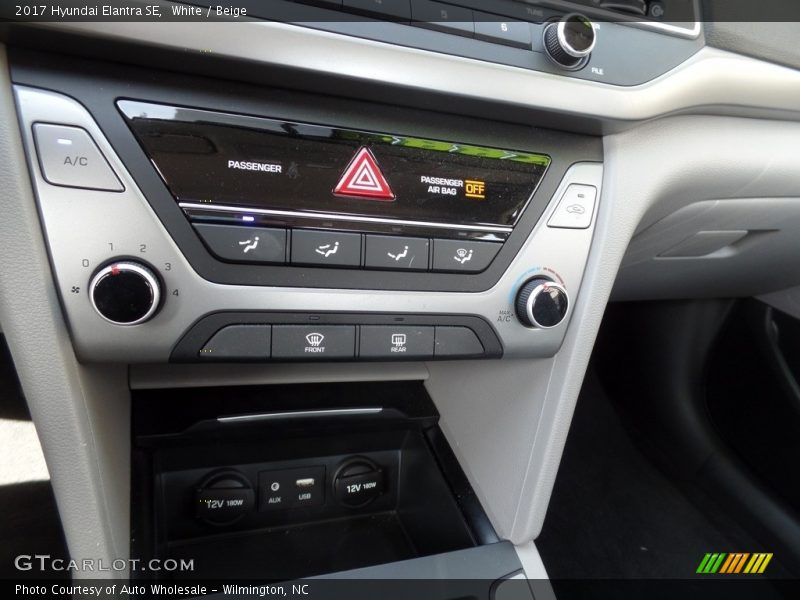 White / Beige 2017 Hyundai Elantra SE