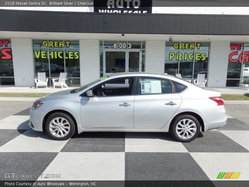 Brilliant Silver / Charcoal 2018 Nissan Sentra SV