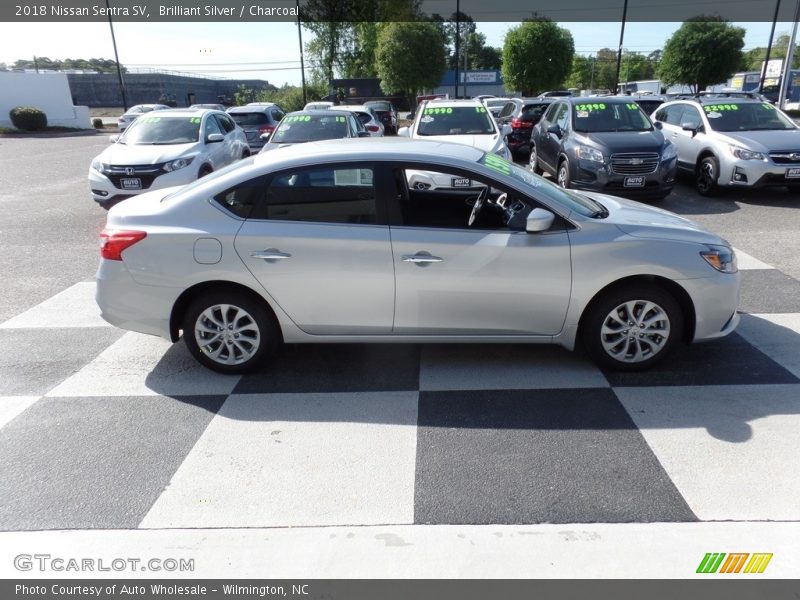 Brilliant Silver / Charcoal 2018 Nissan Sentra SV