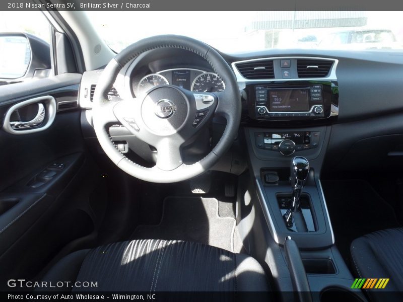 Brilliant Silver / Charcoal 2018 Nissan Sentra SV