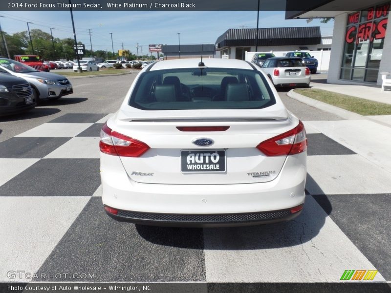 White Platinum / Charcoal Black 2014 Ford Focus Titanium Sedan