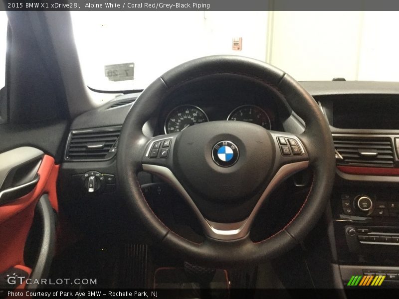 Alpine White / Coral Red/Grey-Black Piping 2015 BMW X1 xDrive28i