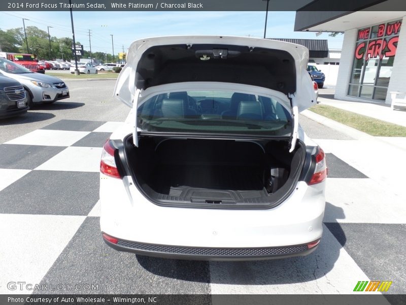 White Platinum / Charcoal Black 2014 Ford Focus Titanium Sedan