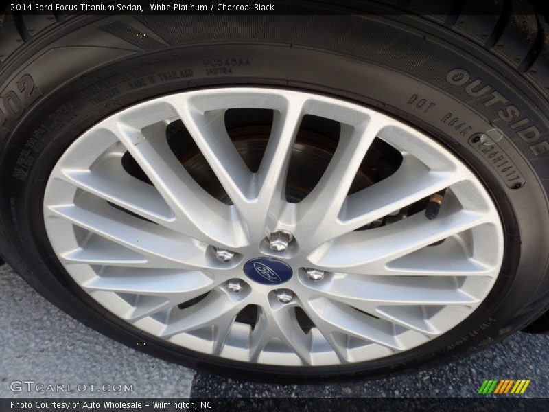 White Platinum / Charcoal Black 2014 Ford Focus Titanium Sedan