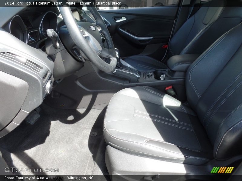 White Platinum / Charcoal Black 2014 Ford Focus Titanium Sedan