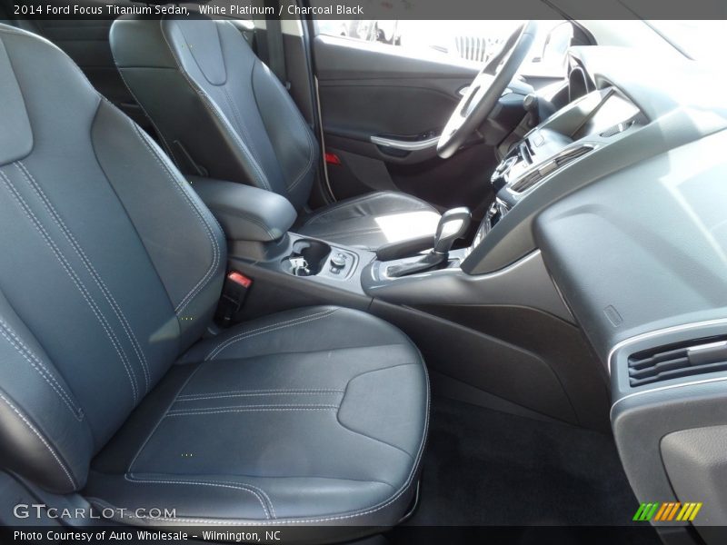 White Platinum / Charcoal Black 2014 Ford Focus Titanium Sedan
