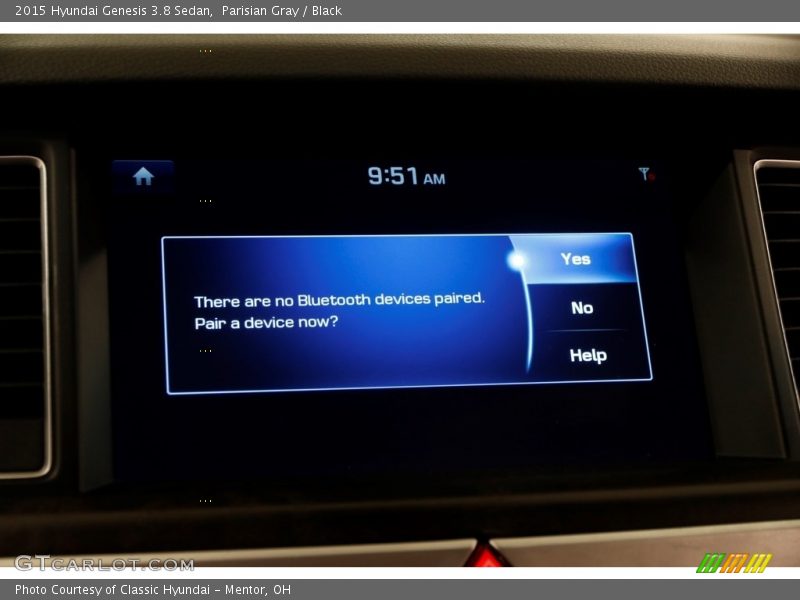Parisian Gray / Black 2015 Hyundai Genesis 3.8 Sedan