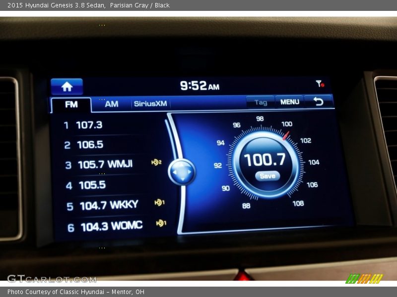 Parisian Gray / Black 2015 Hyundai Genesis 3.8 Sedan