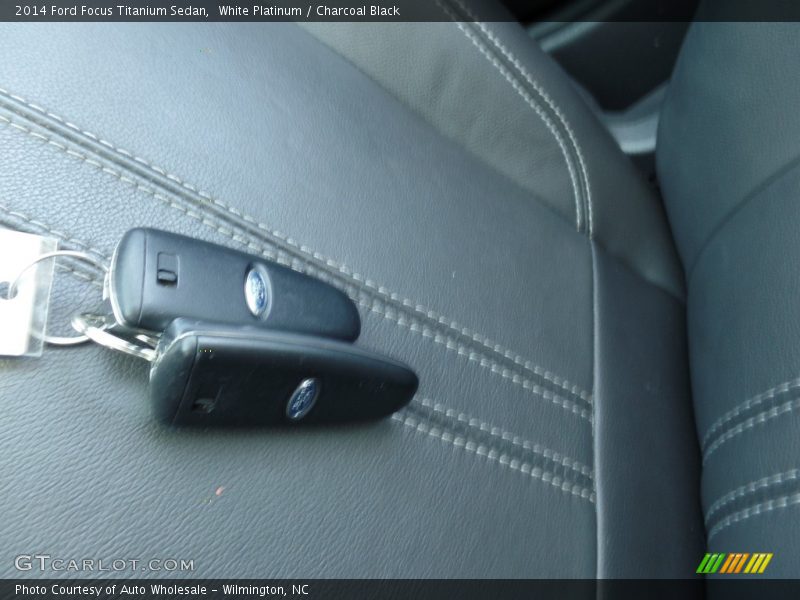 White Platinum / Charcoal Black 2014 Ford Focus Titanium Sedan