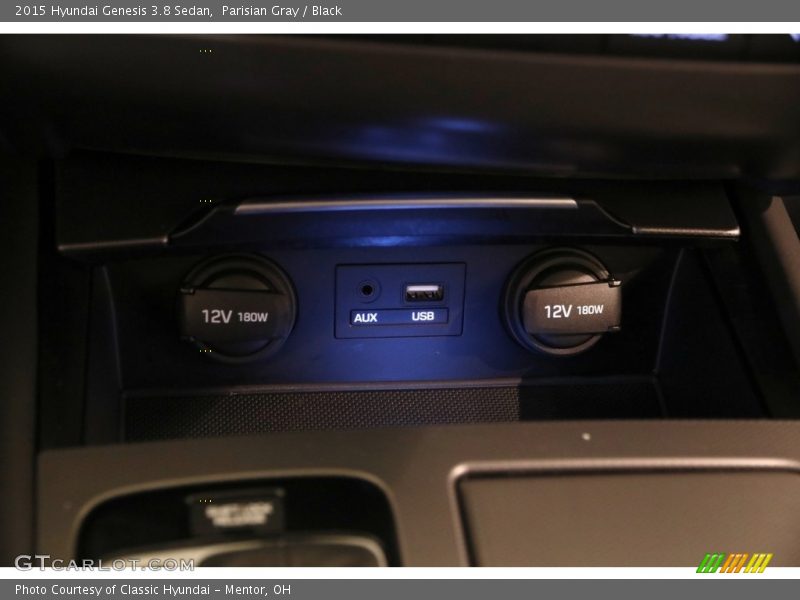 Parisian Gray / Black 2015 Hyundai Genesis 3.8 Sedan