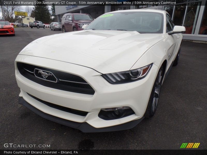 50th Anniversary Wimbledon White / 50th Anniversary Cashmere 2015 Ford Mustang 50th Anniversary GT Coupe