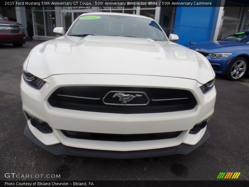 50th Anniversary Wimbledon White / 50th Anniversary Cashmere 2015 Ford Mustang 50th Anniversary GT Coupe