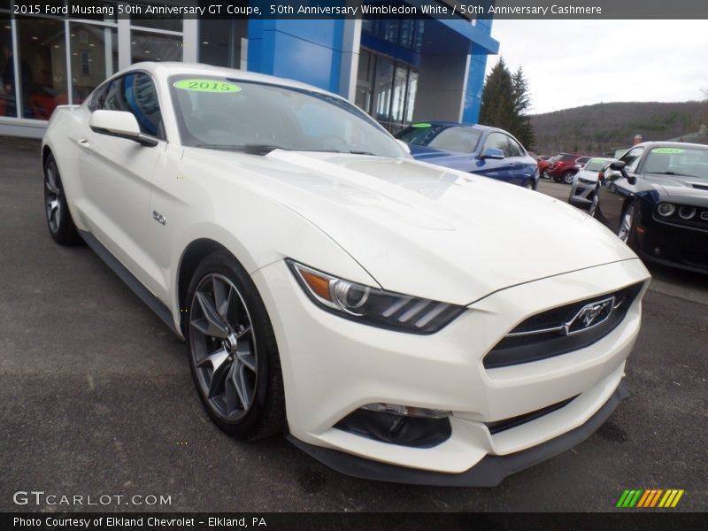 50th Anniversary Wimbledon White / 50th Anniversary Cashmere 2015 Ford Mustang 50th Anniversary GT Coupe