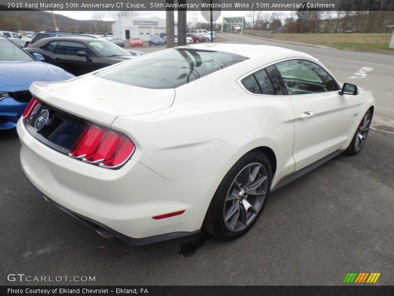50th Anniversary Wimbledon White / 50th Anniversary Cashmere 2015 Ford Mustang 50th Anniversary GT Coupe