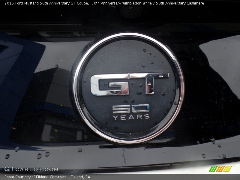 50th Anniversary Wimbledon White / 50th Anniversary Cashmere 2015 Ford Mustang 50th Anniversary GT Coupe