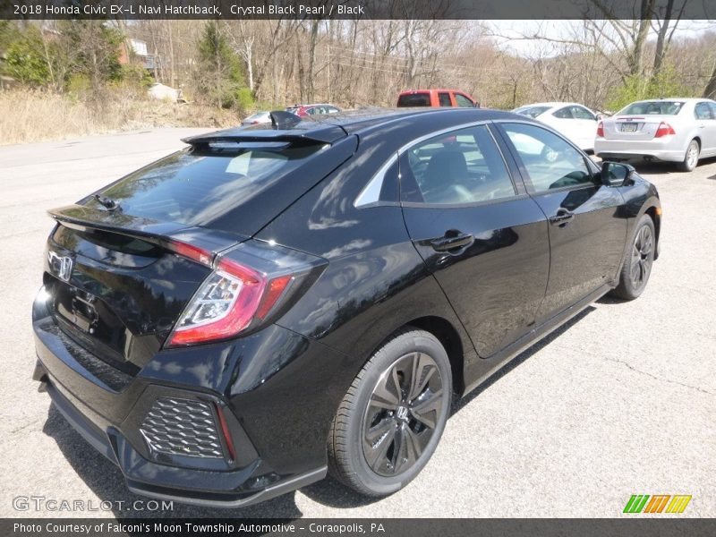 Crystal Black Pearl / Black 2018 Honda Civic EX-L Navi Hatchback