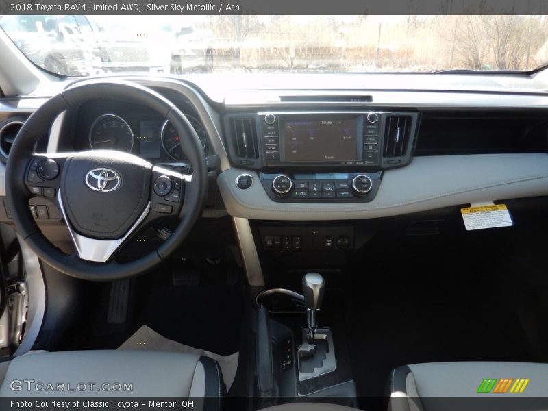 Silver Sky Metallic / Ash 2018 Toyota RAV4 Limited AWD