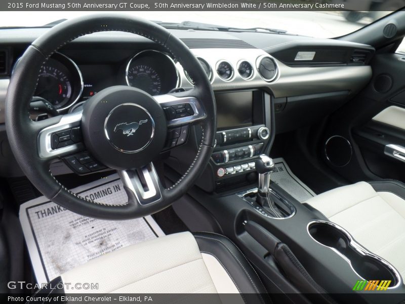 50th Anniversary Wimbledon White / 50th Anniversary Cashmere 2015 Ford Mustang 50th Anniversary GT Coupe