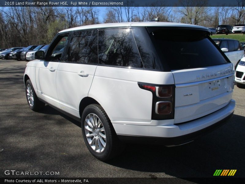 Fuji White / Espresso/Almond 2018 Land Rover Range Rover HSE
