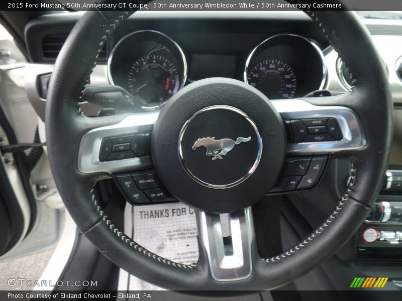 50th Anniversary Wimbledon White / 50th Anniversary Cashmere 2015 Ford Mustang 50th Anniversary GT Coupe