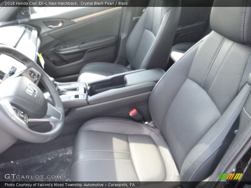 Crystal Black Pearl / Black 2018 Honda Civic EX-L Navi Hatchback