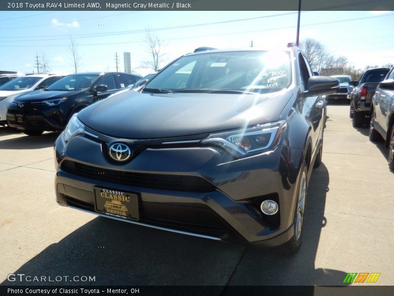 Magnetic Gray Metallic / Black 2018 Toyota RAV4 Limited AWD