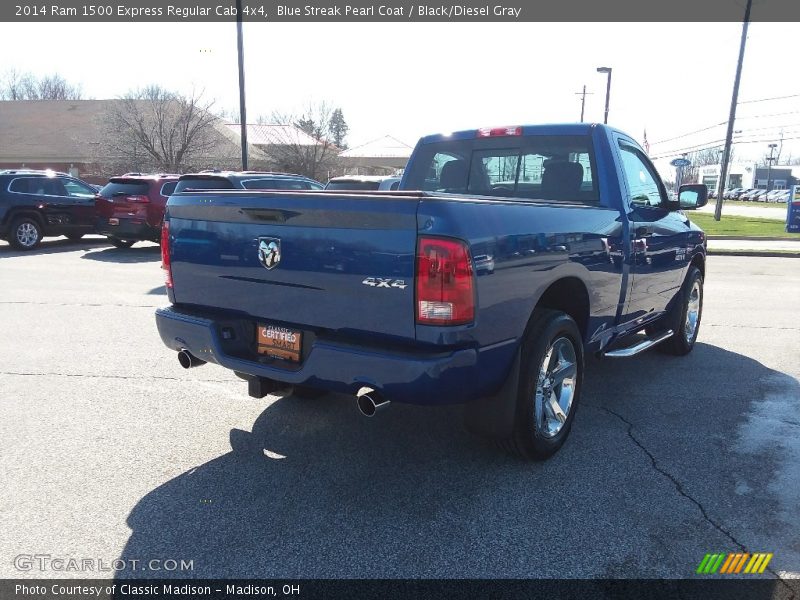 Blue Streak Pearl Coat / Black/Diesel Gray 2014 Ram 1500 Express Regular Cab 4x4