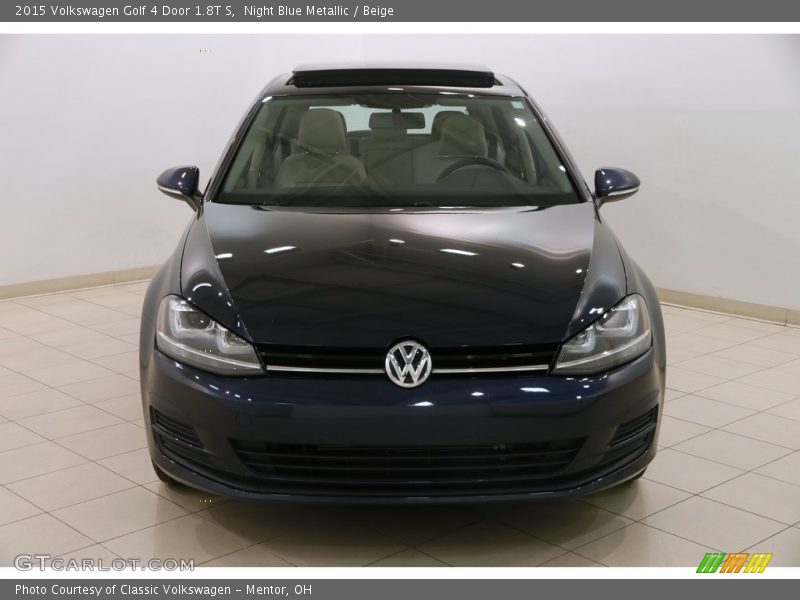 Night Blue Metallic / Beige 2015 Volkswagen Golf 4 Door 1.8T S