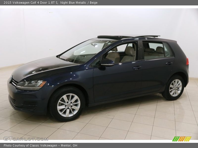 Night Blue Metallic / Beige 2015 Volkswagen Golf 4 Door 1.8T S