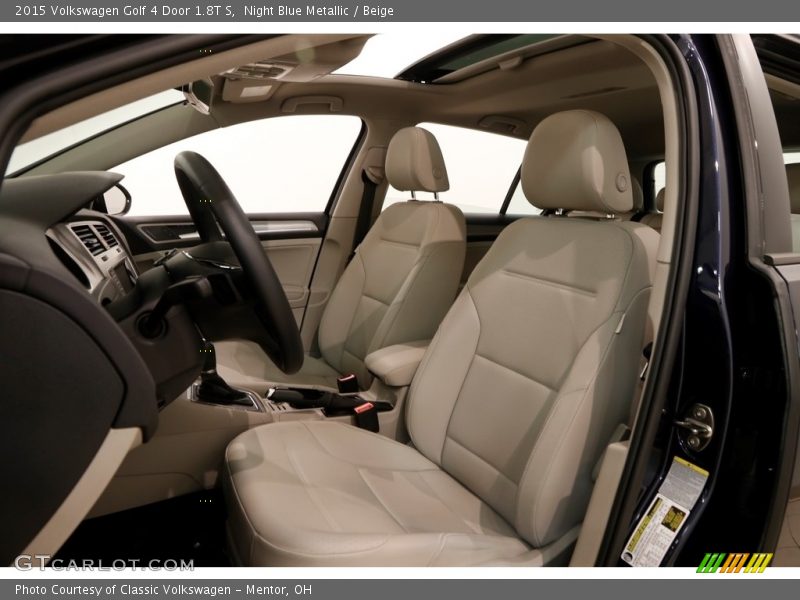 Night Blue Metallic / Beige 2015 Volkswagen Golf 4 Door 1.8T S