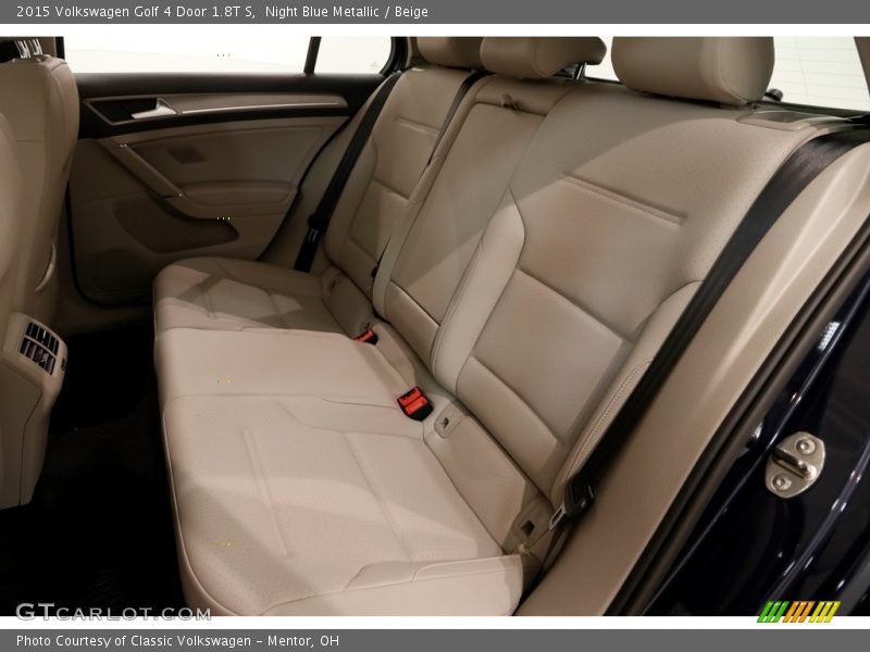 Night Blue Metallic / Beige 2015 Volkswagen Golf 4 Door 1.8T S
