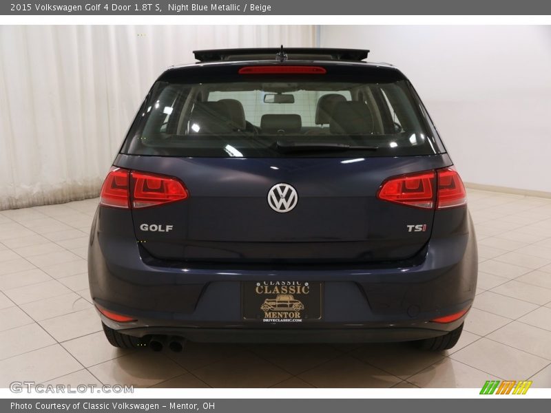 Night Blue Metallic / Beige 2015 Volkswagen Golf 4 Door 1.8T S