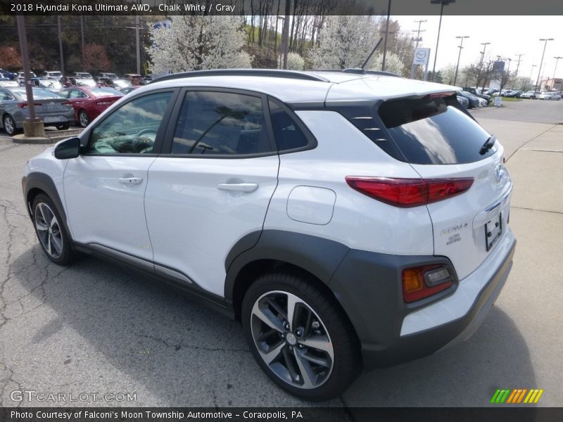 Chalk White / Gray 2018 Hyundai Kona Ultimate AWD