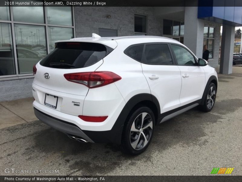 Dazzling White / Beige 2018 Hyundai Tucson Sport AWD