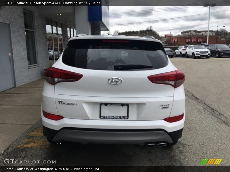 Dazzling White / Beige 2018 Hyundai Tucson Sport AWD