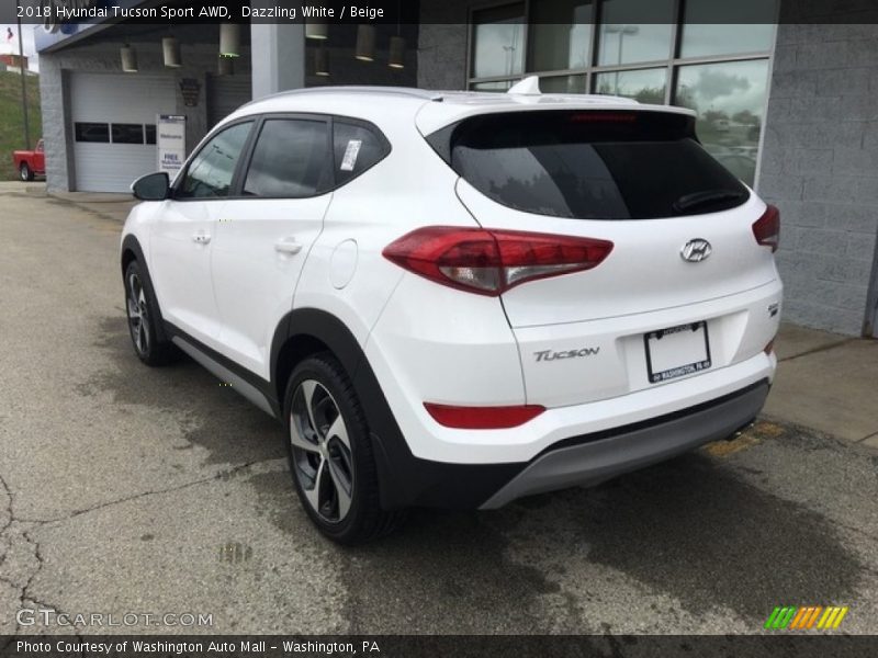Dazzling White / Beige 2018 Hyundai Tucson Sport AWD