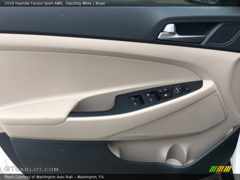 Dazzling White / Beige 2018 Hyundai Tucson Sport AWD