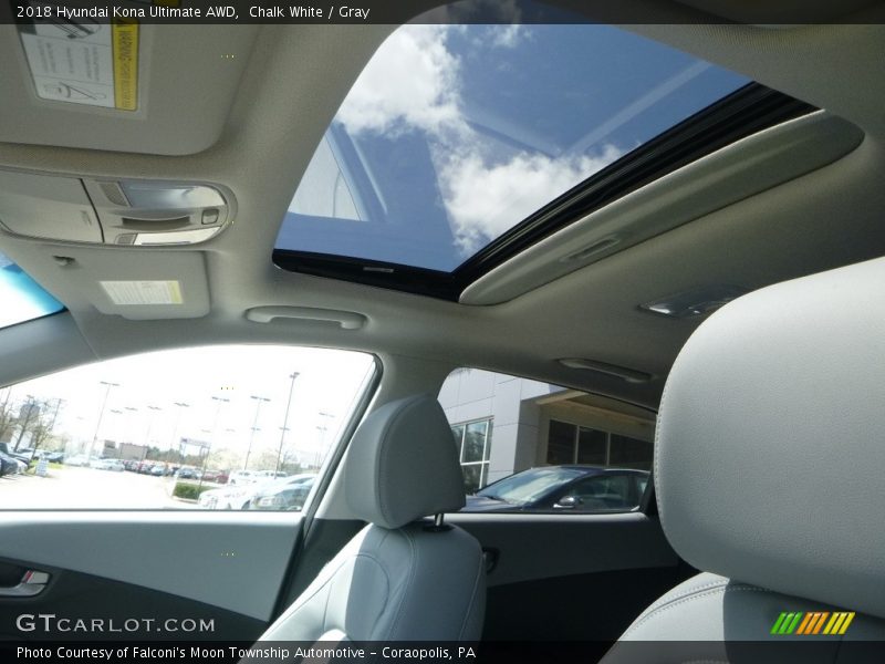 Chalk White / Gray 2018 Hyundai Kona Ultimate AWD