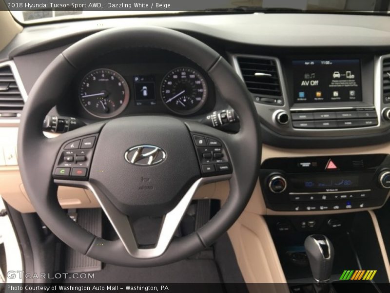 Controls of 2018 Tucson Sport AWD