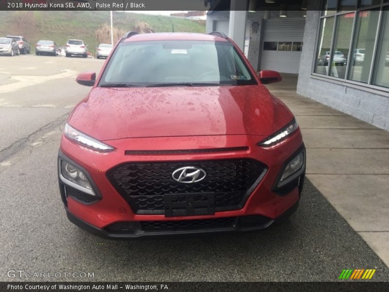 Pulse Red / Black 2018 Hyundai Kona SEL AWD
