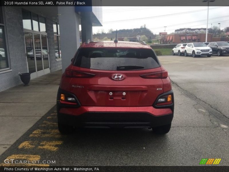 Pulse Red / Black 2018 Hyundai Kona SEL AWD