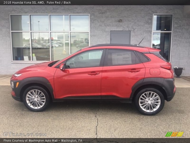 Pulse Red / Black 2018 Hyundai Kona SEL AWD