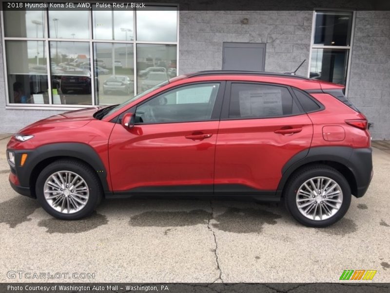 Pulse Red / Black 2018 Hyundai Kona SEL AWD