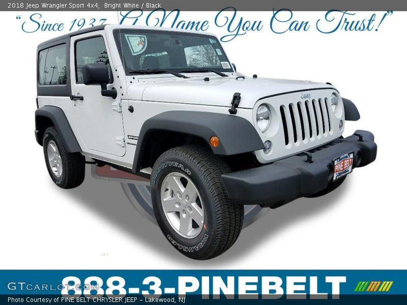 Bright White / Black 2018 Jeep Wrangler Sport 4x4