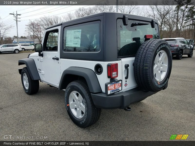 Bright White / Black 2018 Jeep Wrangler Sport 4x4