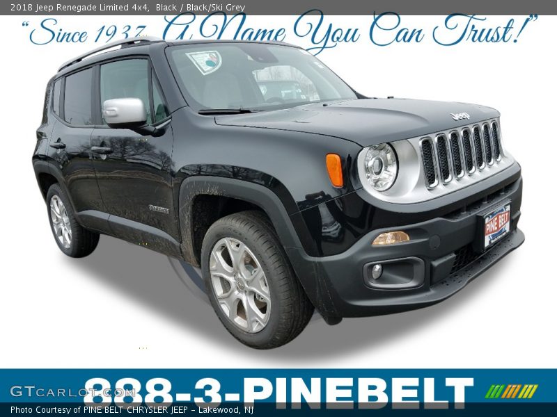 Black / Black/Ski Grey 2018 Jeep Renegade Limited 4x4