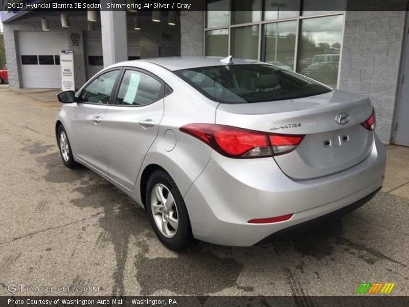 Shimmering Air Silver / Gray 2015 Hyundai Elantra SE Sedan